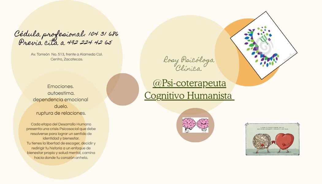 Identidad visual con información de Rosy Psicóloga Clínica
